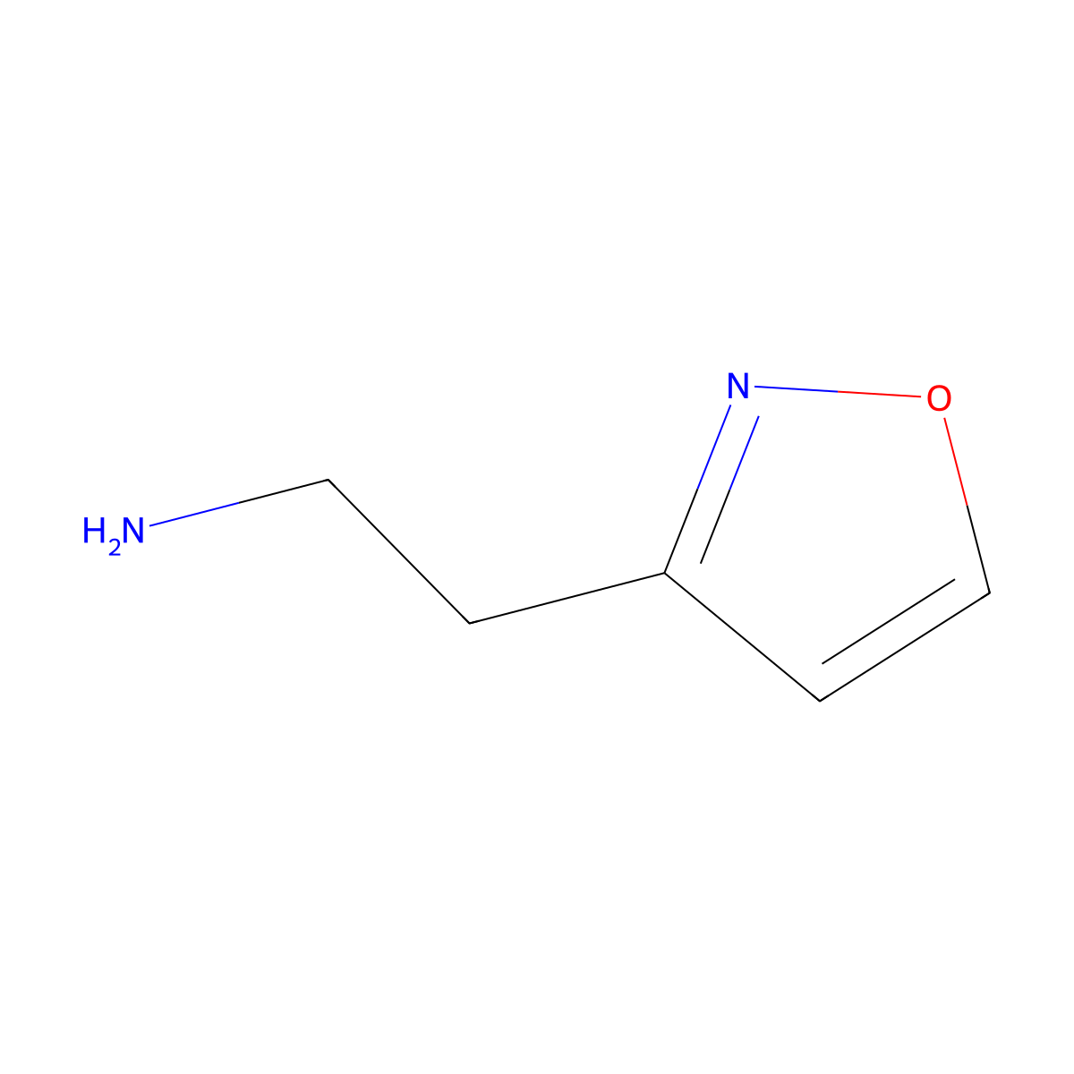 2-Isoxazol-3-YL-ethylamine molecular structure, CAS 55242-81-4