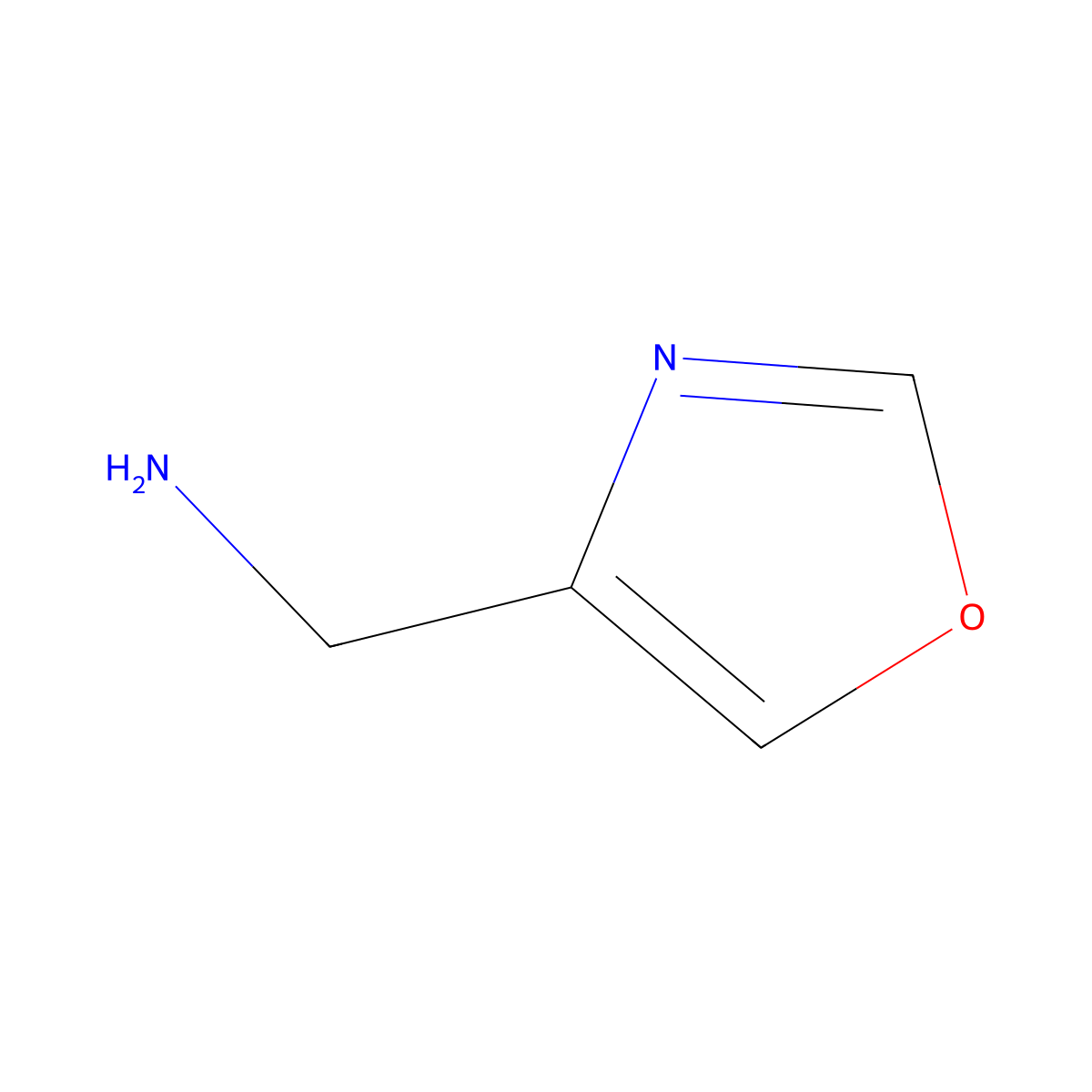 1,3-Oxazol-4-ylmethanamine molecular structure, CAS 55242-82-5