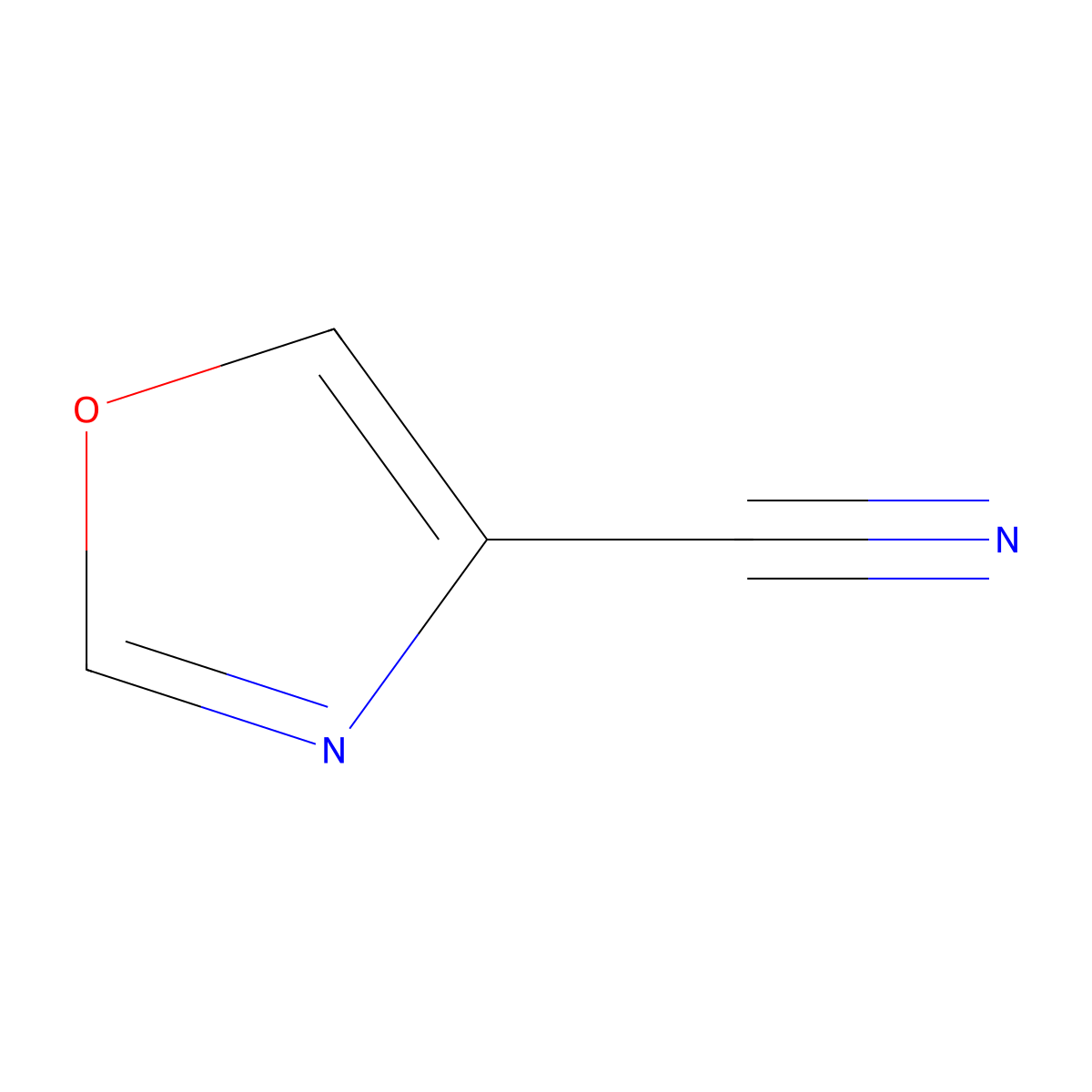 1,3-Oxazole-4-carbonitrile molecular structure, CAS 55242-84-7