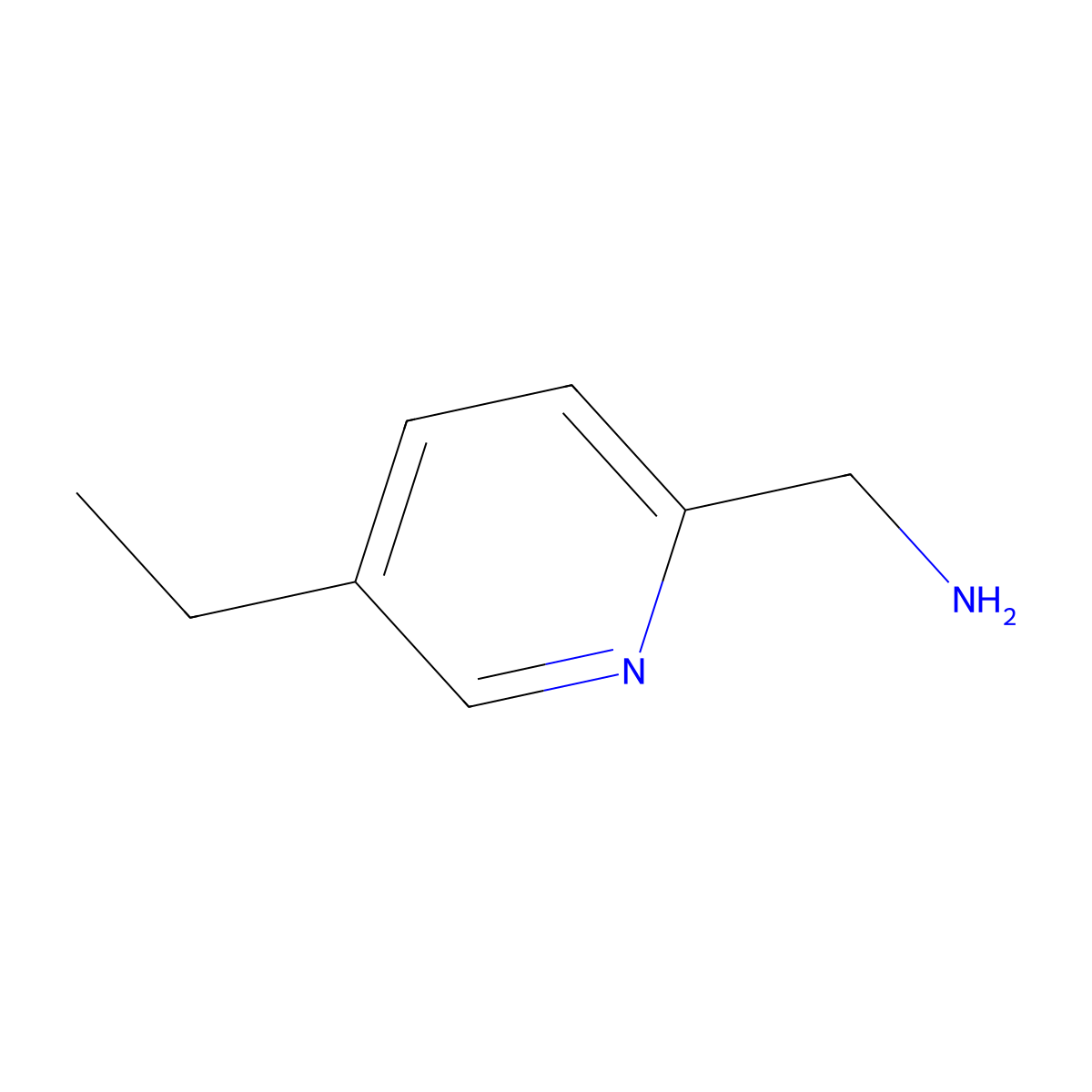 1-(5-Ethylpyridin-2-yl)methanamine molecular structure, CAS 55243-14-6