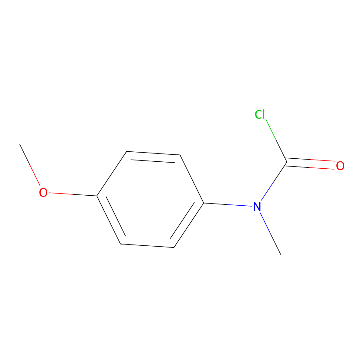 N-(4-methoxyphenyl)-N-methylcarbamoyl chloride molecular structure, CAS 55245-17-5