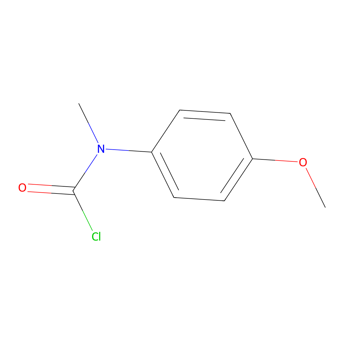 N-(4-methoxyphenyl)-N-methylcarbamoyl chloride molecular structure, CAS 55245-17-5