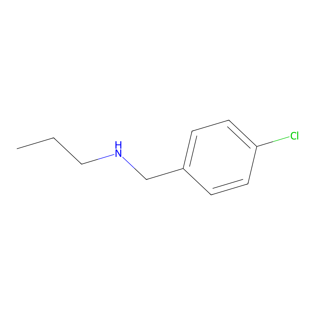 p-Chloro-n-propylbenzylamine molecular structure, CAS 55245-43-7