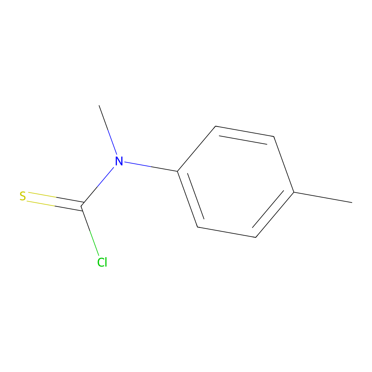 N-Methyl-N-(4-methylphenyl)thiocarbamoyl chloride molecular structure, CAS 55246-78-1
