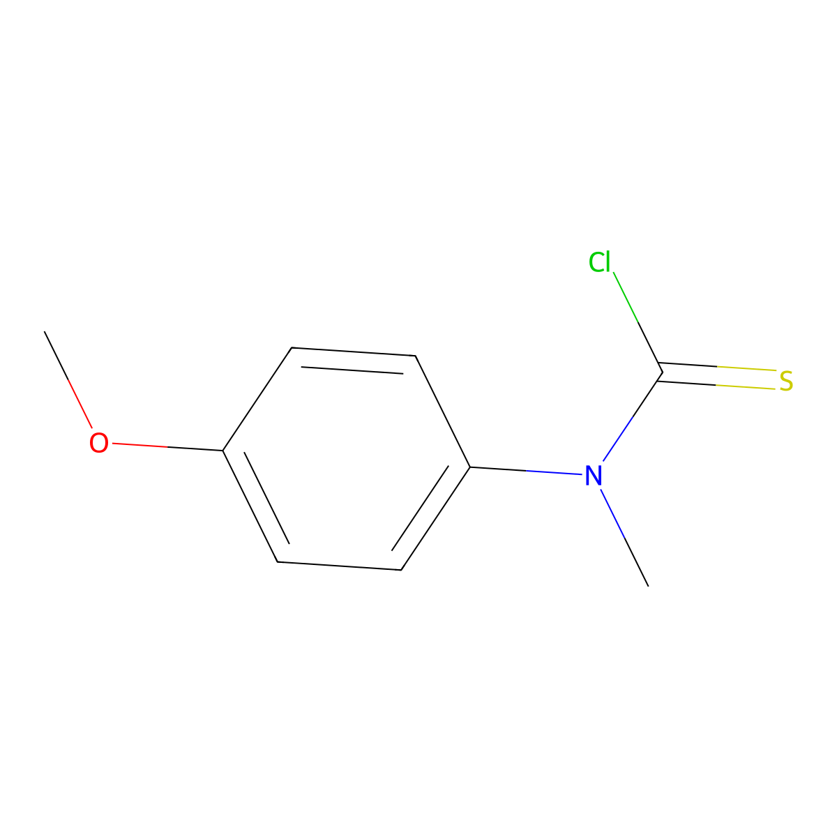 (4-Methoxyphenyl)methylcarbamothioyl chloride molecular structure, CAS 55246-79-2