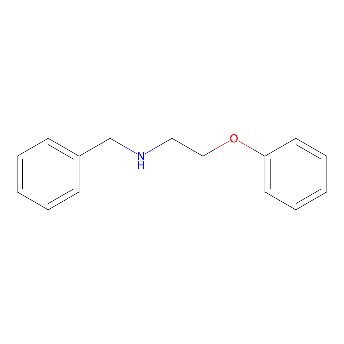 Benzyl-(2-phenoxy-ethyl)-amine molecular structure, CAS 55247-31-9
