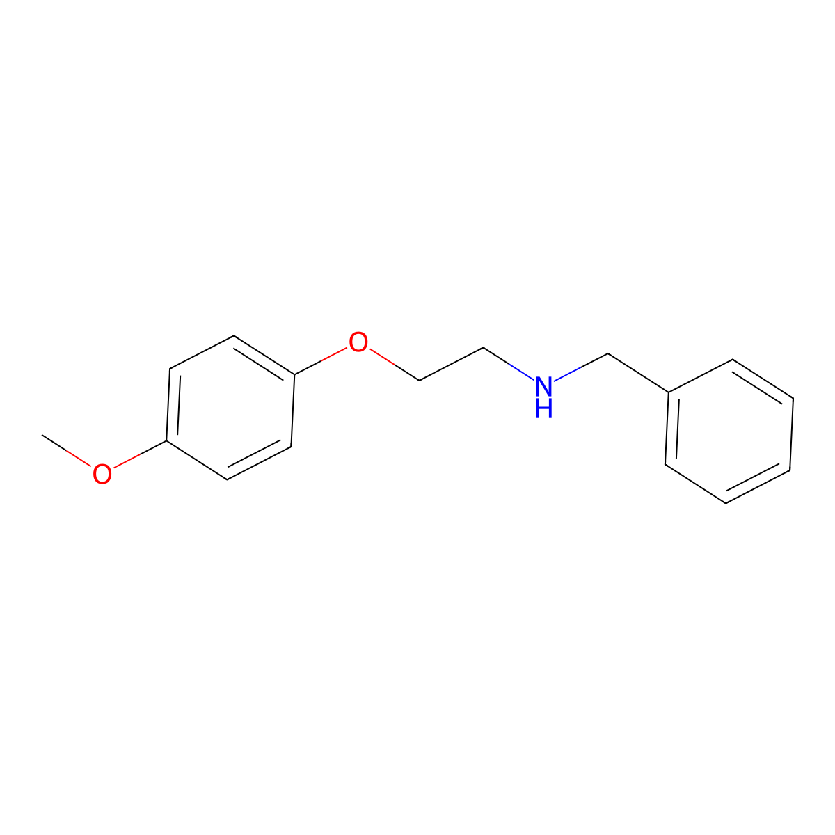 N-benzyl-2-(4-methoxyphenoxy)ethanamine molecular structure, CAS 55247-60-4
