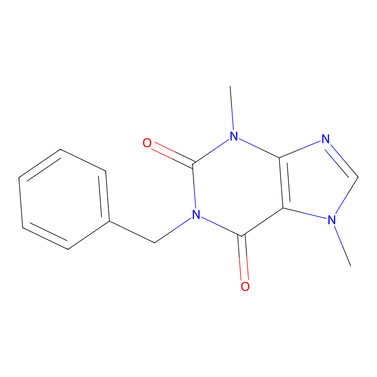 1-Benzyltheobromine molecular structure, CAS 55247-90-0