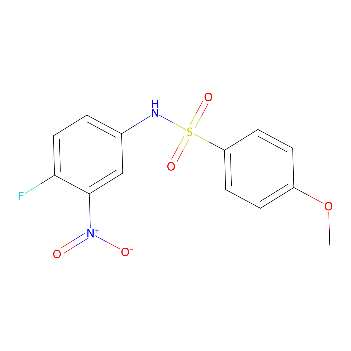 N-(4-fluoro-3-nitrophenyl)-4-methoxybenzenesulfonamide molecular structure, CAS 5525-15-5