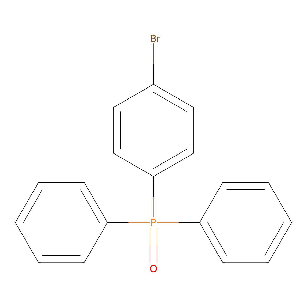 (4-Bromophenyl)diphenylphosphine Oxide molecular structure, CAS 5525-40-6