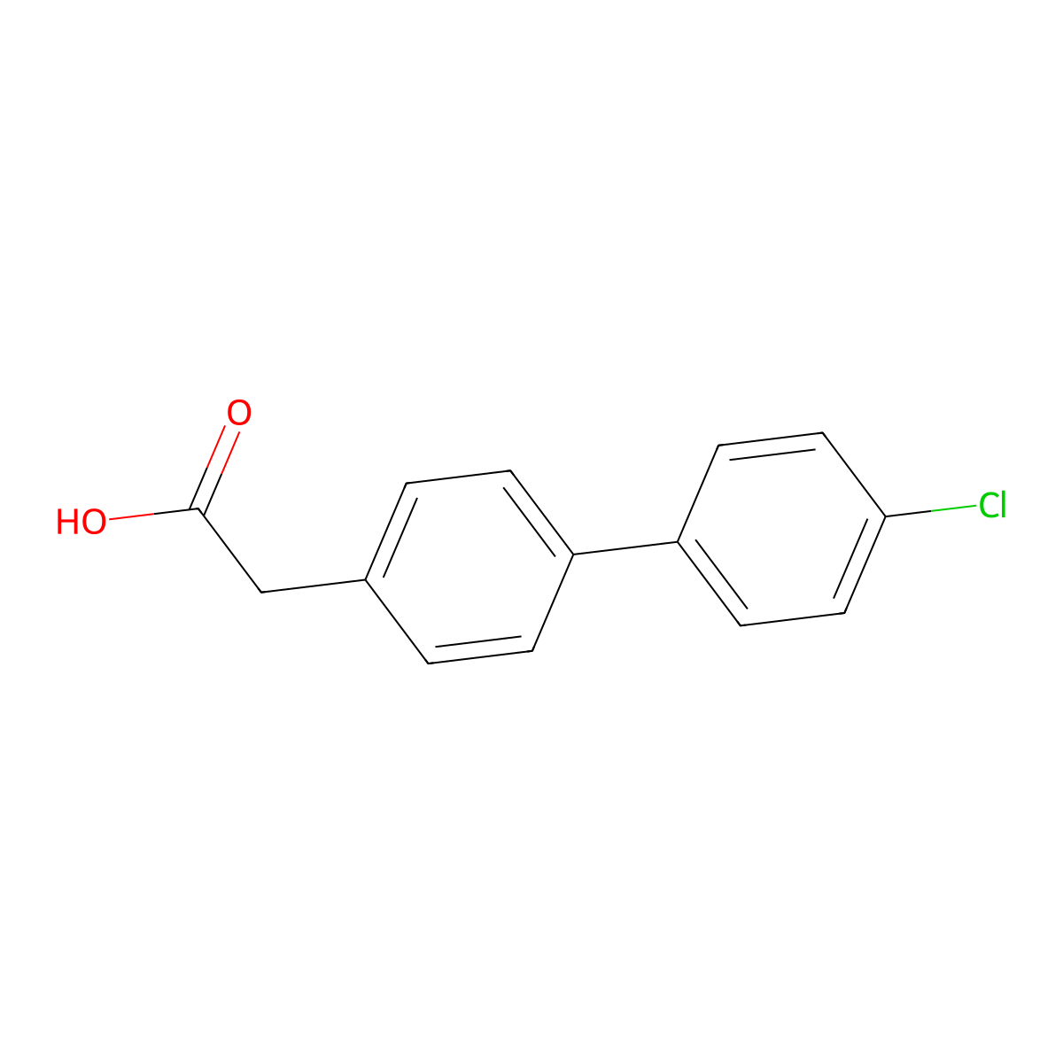 2-(4'-Chloro-[1,1'-biphenyl]-4-yl)acetic acid molecular structure, CAS 5525-72-4
