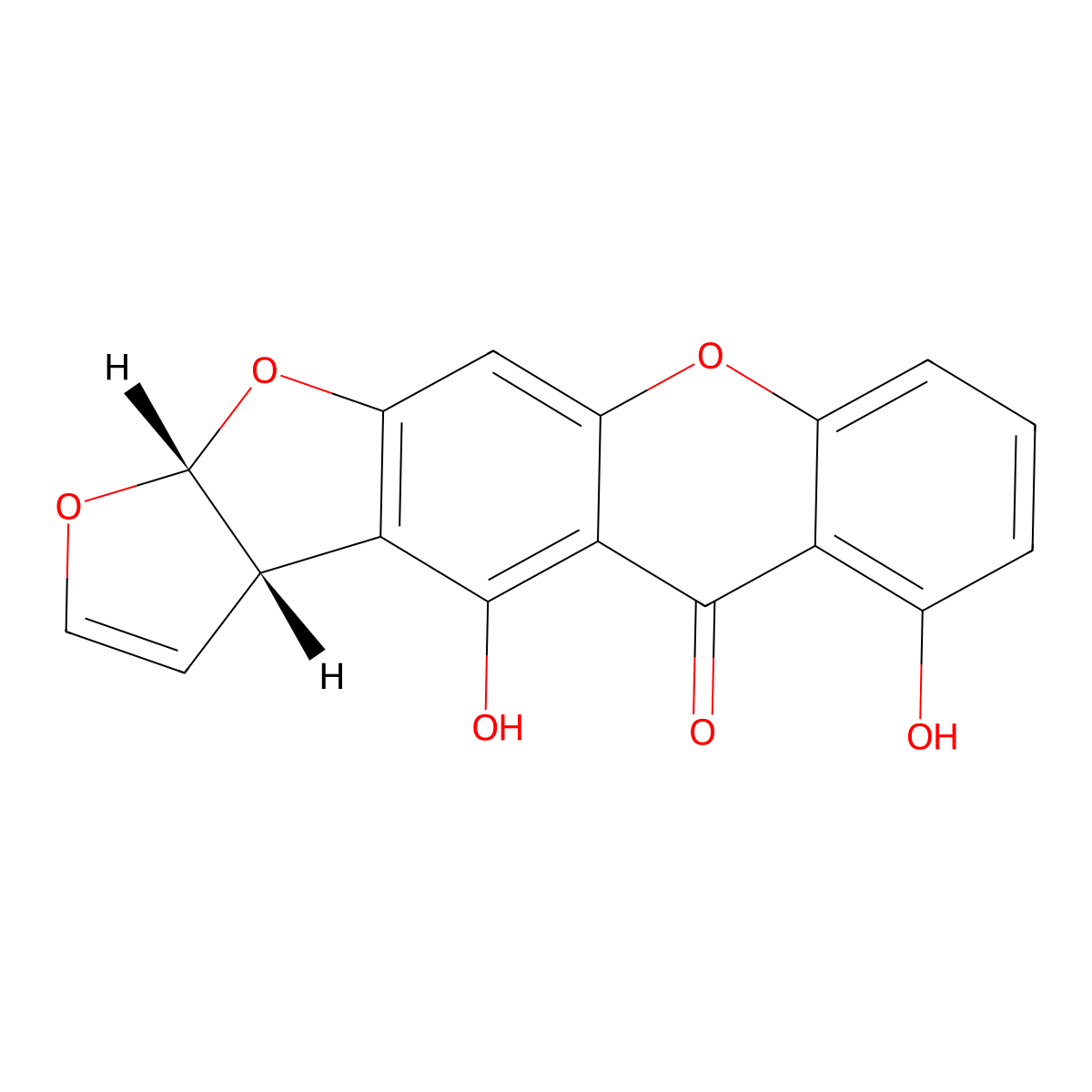 Sterigmatin molecular structure, CAS 55256-49-0