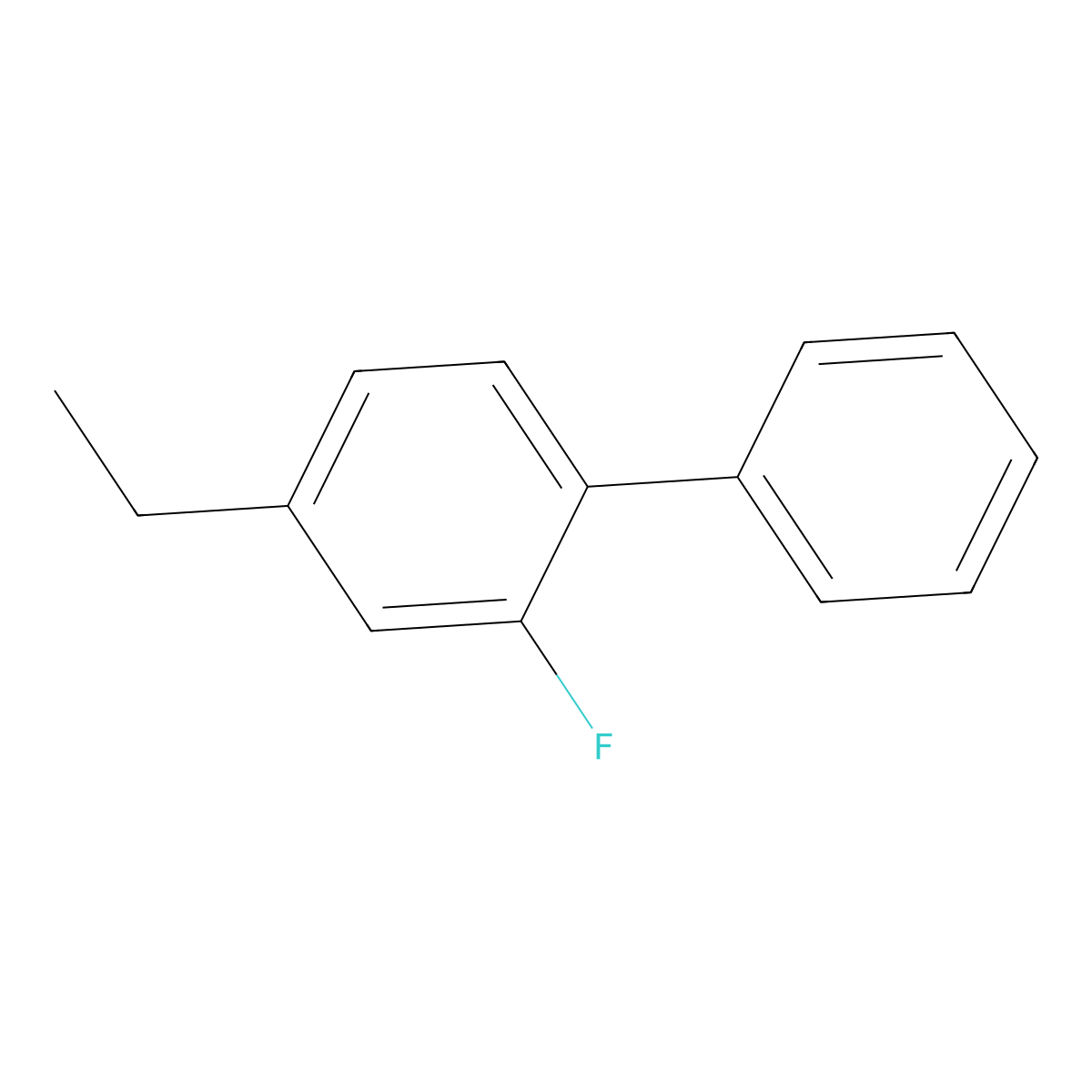 4-Ethyl-2-fluoro-1,1'-biphenyl molecular structure, CAS 55258-76-9