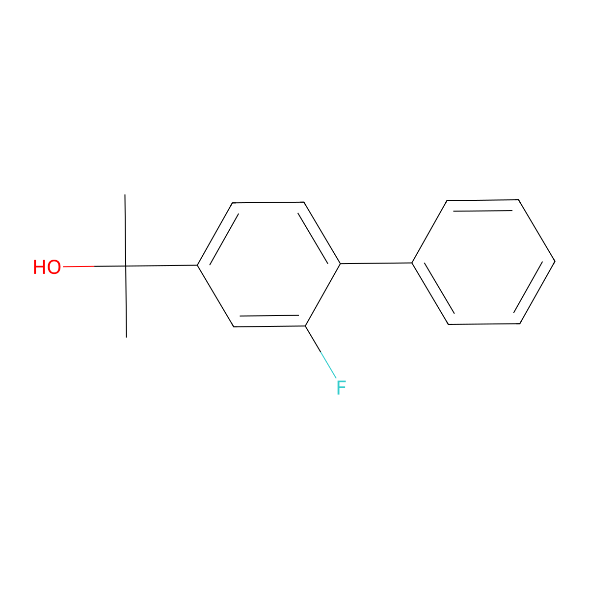 2-(2-Fluoro-[1,1'-biphenyl]-4-yl)propan-2-ol molecular structure, CAS 55258-79-2
