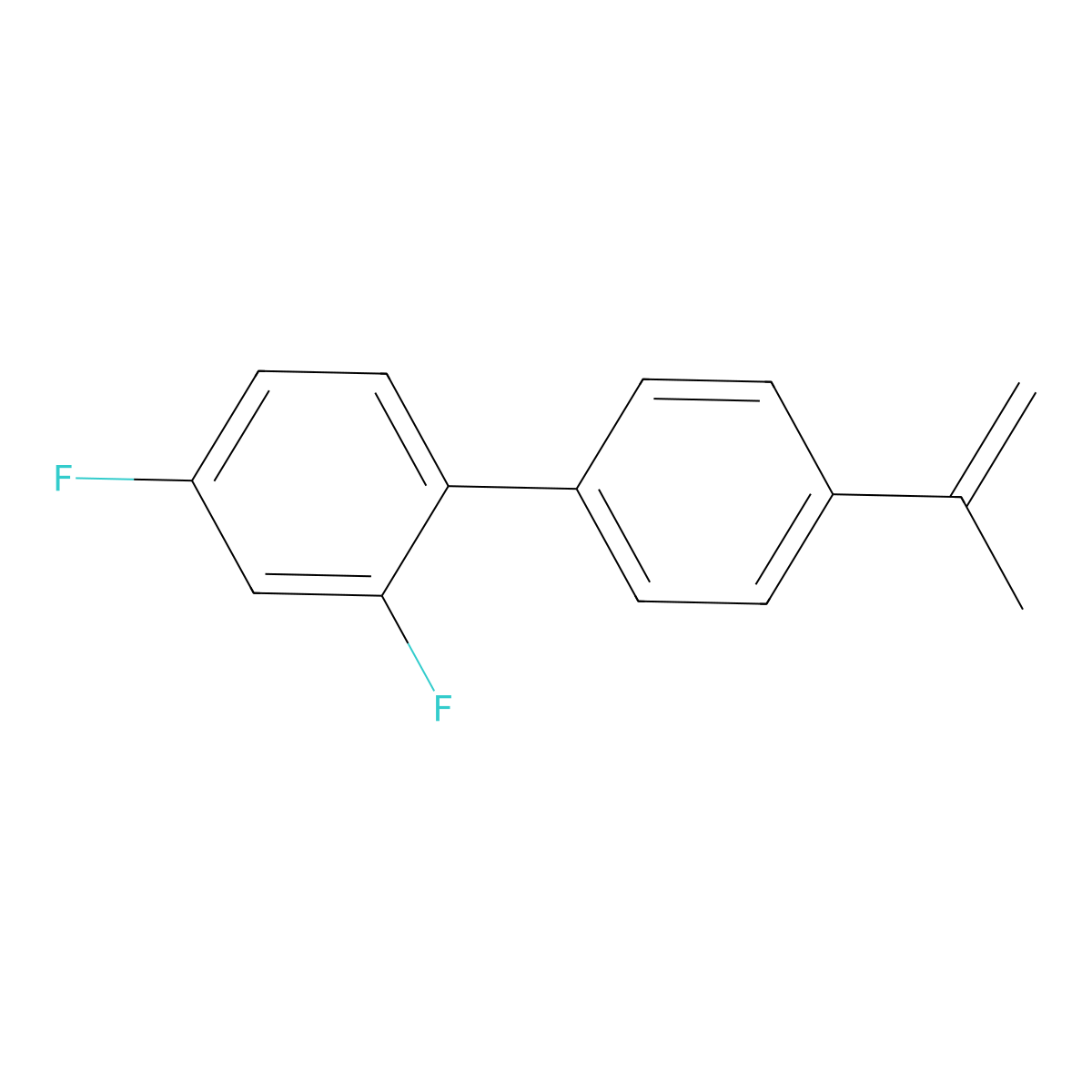 2,4-Difluoro-4'-(prop-1-en-2-yl)-1,1'-biphenyl molecular structure, CAS 55258-82-7