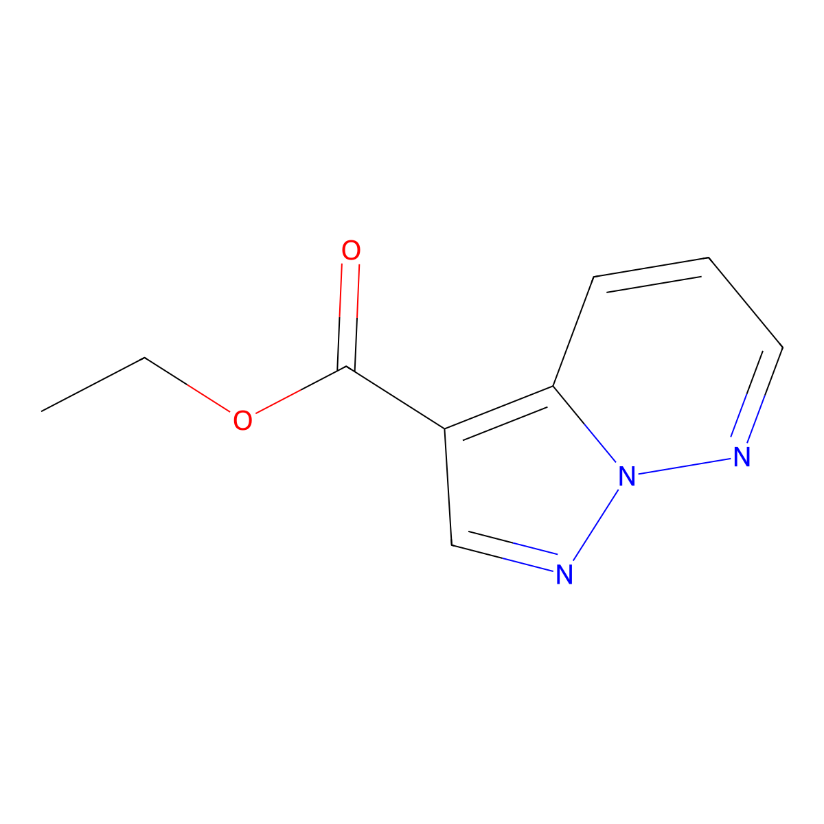 Ethyl pyrazolo[1,5-B]pyridazine-3-carboxylate molecular structure, CAS 55259-43-3