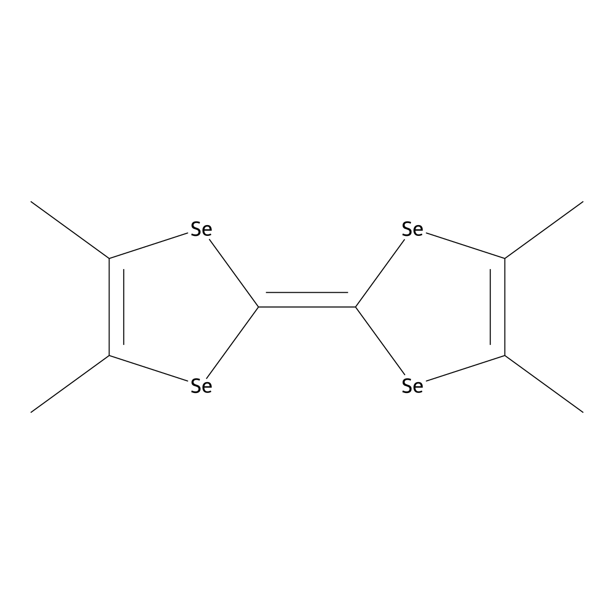 Tetramethyltetraselenafulvalene molecular structure, CAS 55259-49-9