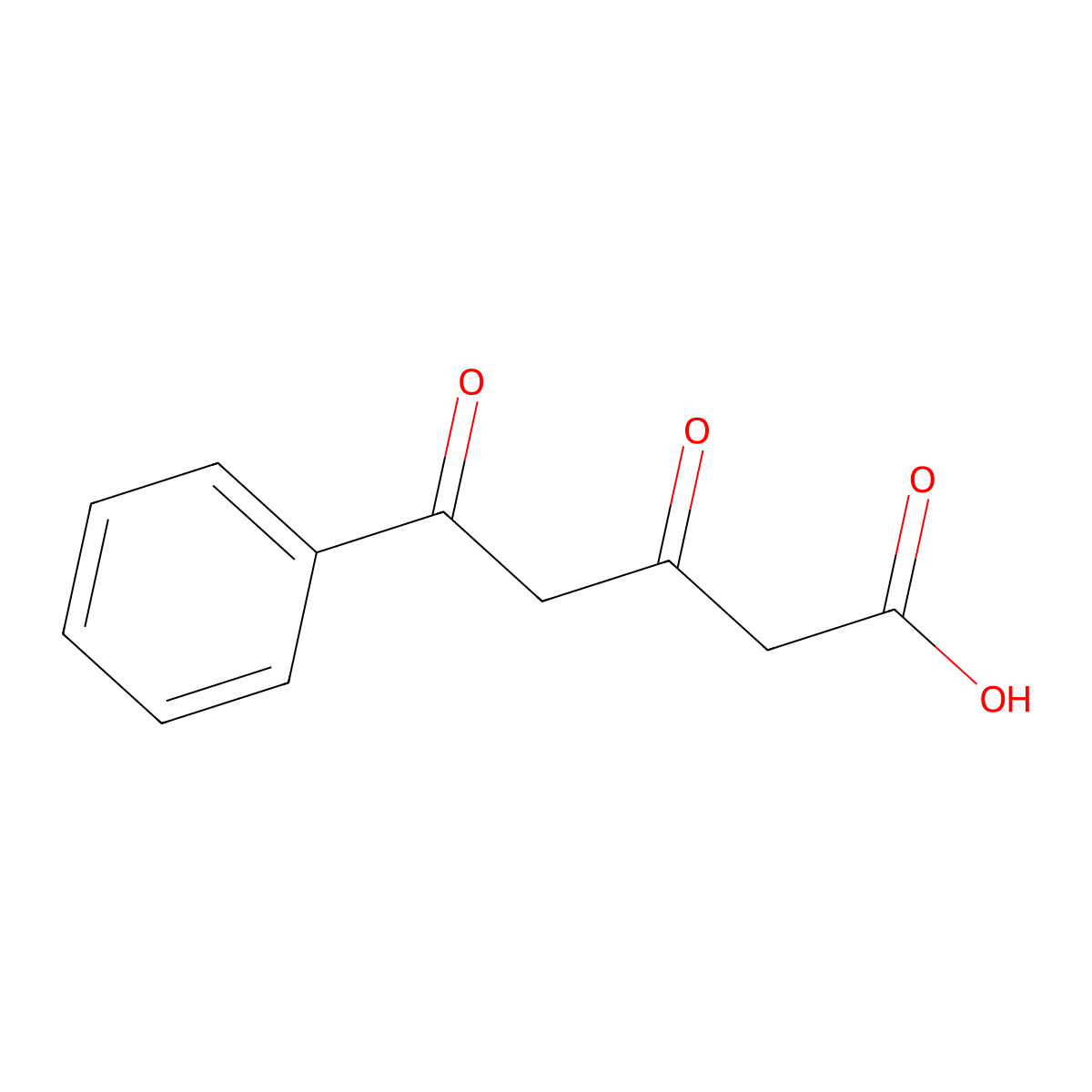 3,5-Dioxo-5-phenylpentanoic acid molecular structure, CAS 5526-43-2