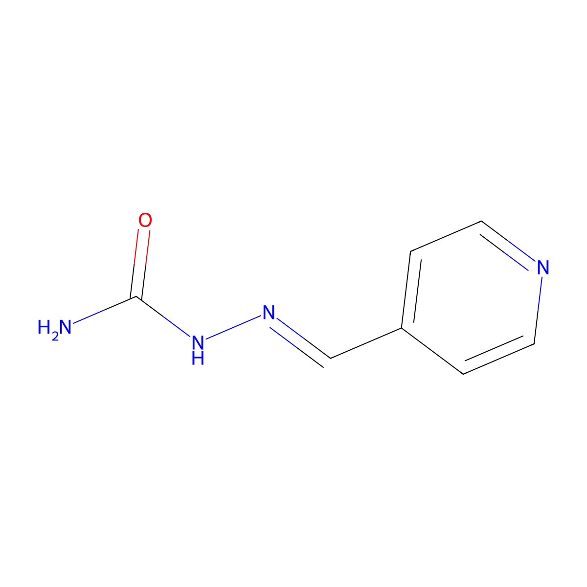 2-(4-Pyridinylmethylene)hydrazinecarboxamide molecular structure, CAS 5526-59-0