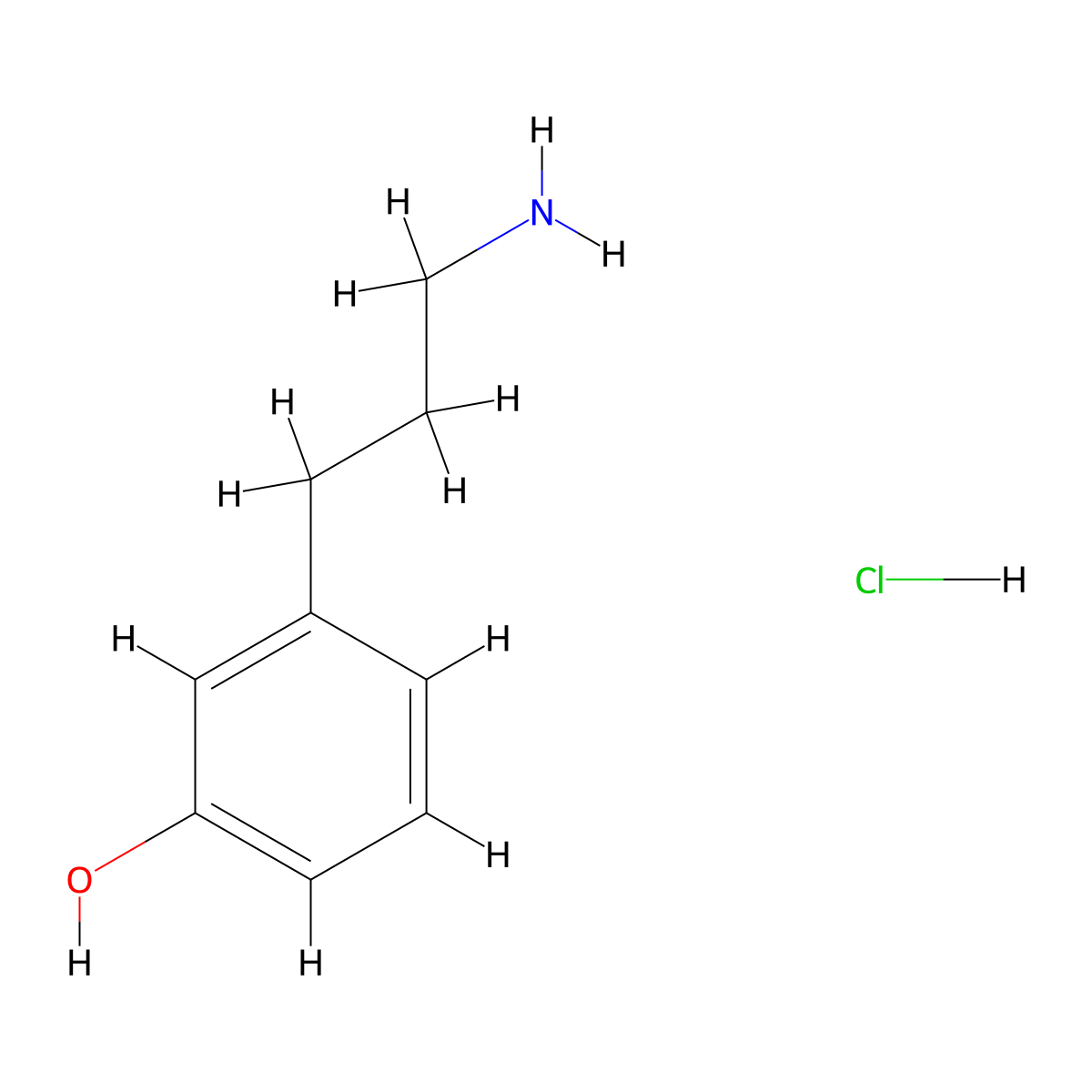 3-(3-Aminopropyl)phenol hydrochloride molecular structure, CAS 55260-46-3