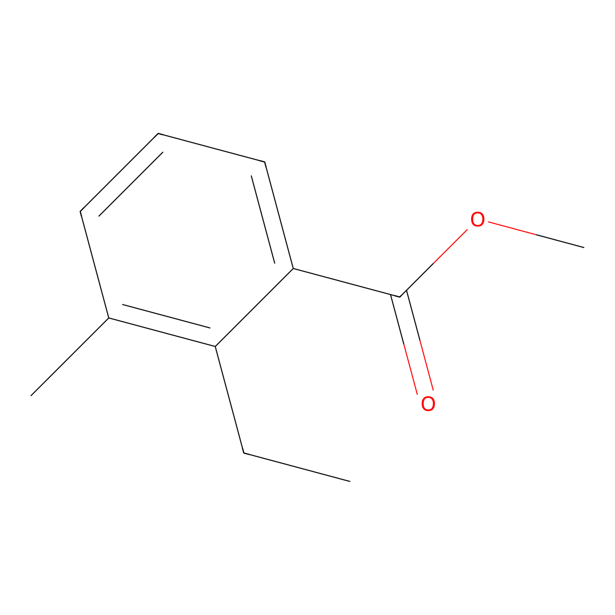 Methyl 2-ethyl-3-methylbenzoate molecular structure, CAS 55262-13-0