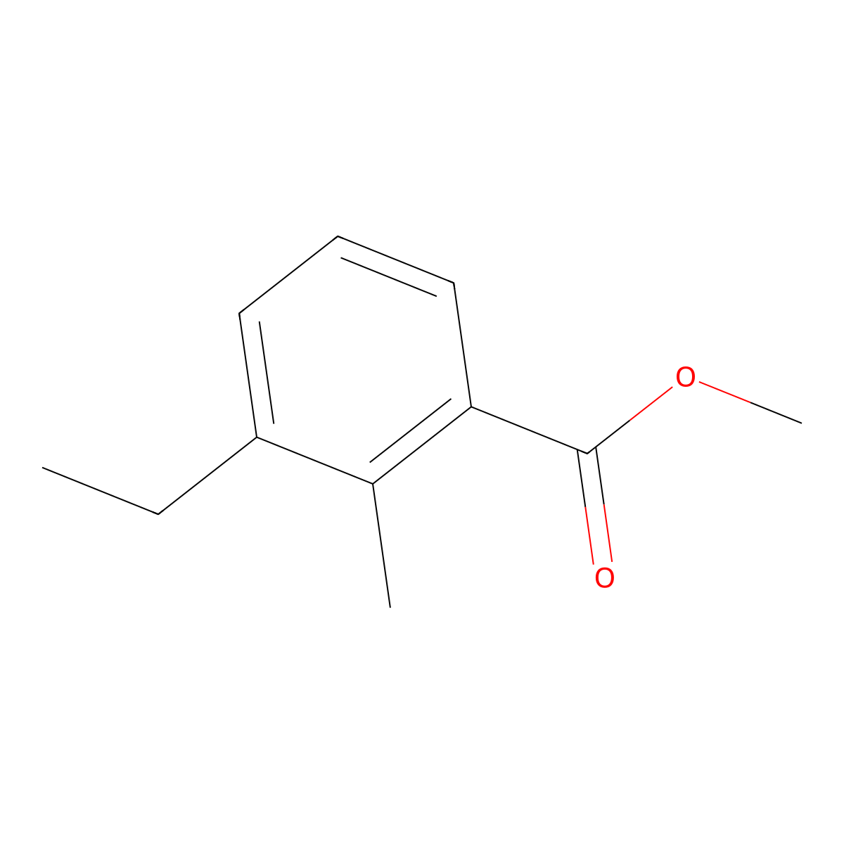Methyl 3-ethyl-2-methylbenzoate molecular structure, CAS 55262-14-1