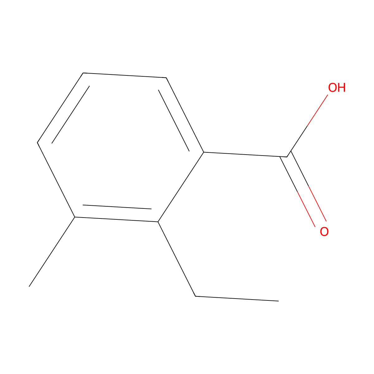 2-Ethyl-3-methylbenzoic acid molecular structure, CAS 55262-21-0