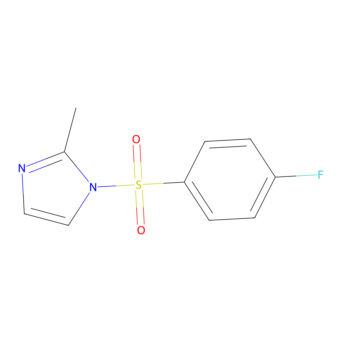 1-(4-Fluoro-benzenesulfonyl)-2-methyl-1H-imidazole molecular structure, CAS 55263-52-0