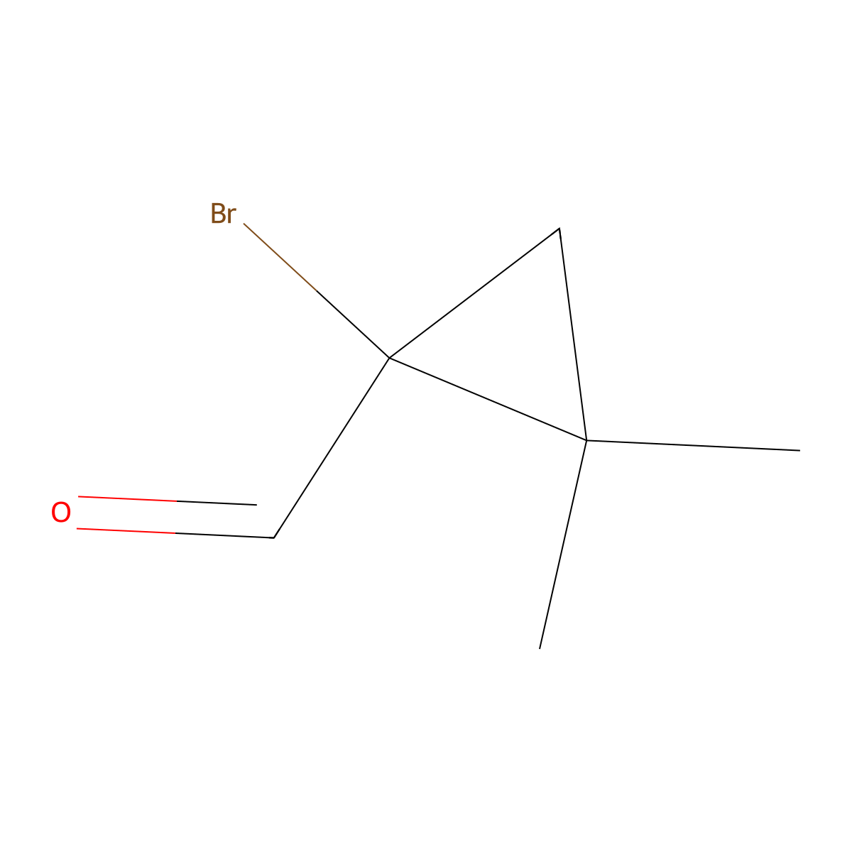 1-Bromo-2,2-dimethylcyclopropane-1-carbaldehyde molecular structure, CAS 55264-76-1