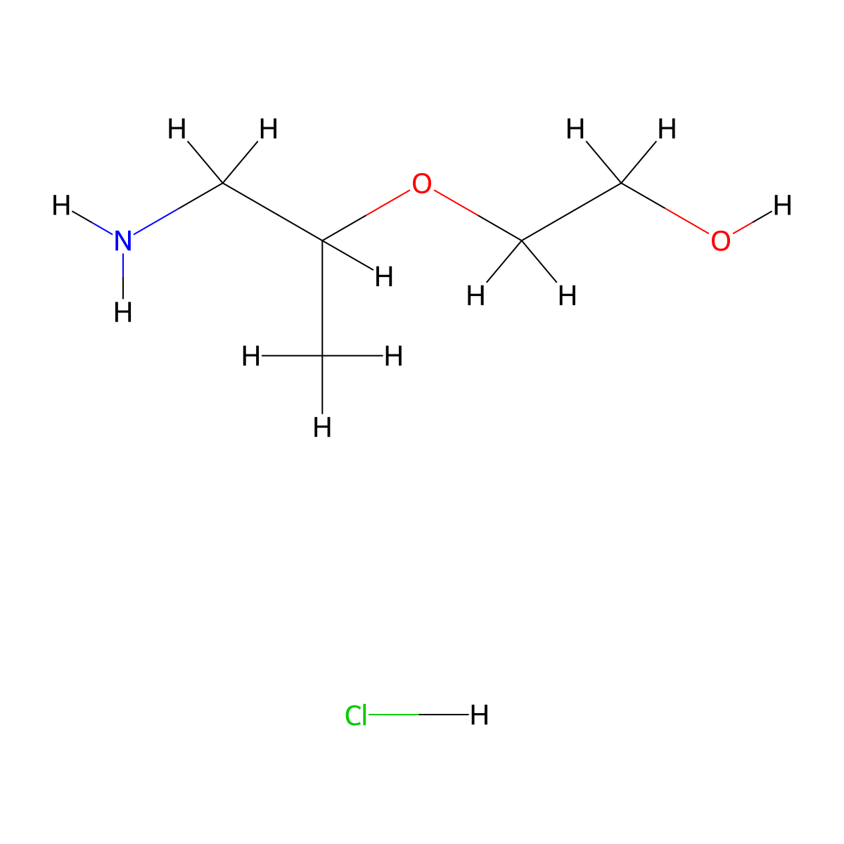 2-[(1-Aminopropan-2-yl)oxy]ethan-1-ol hydrochloride molecular structure, CAS 55265-21-9