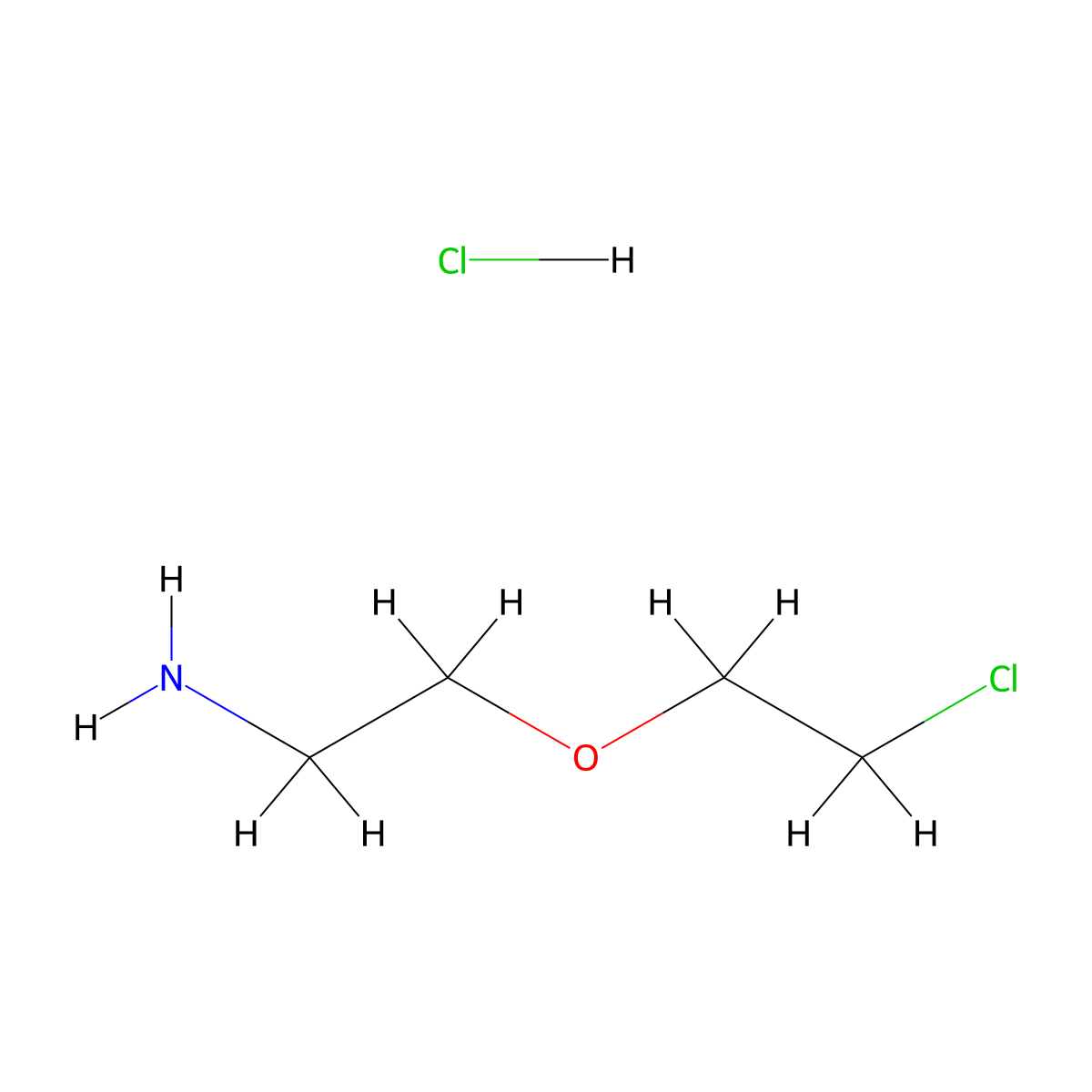 2-(2-Chloroethoxy)ethanamine hydrochloride molecular structure, CAS 55265-25-3