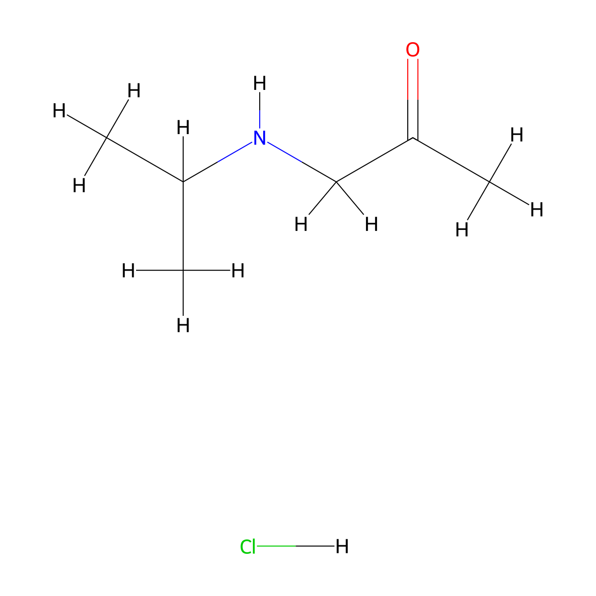 1-[(Propan-2-yl)amino]propan-2-one hydrochloride molecular structure, CAS 55268-40-1