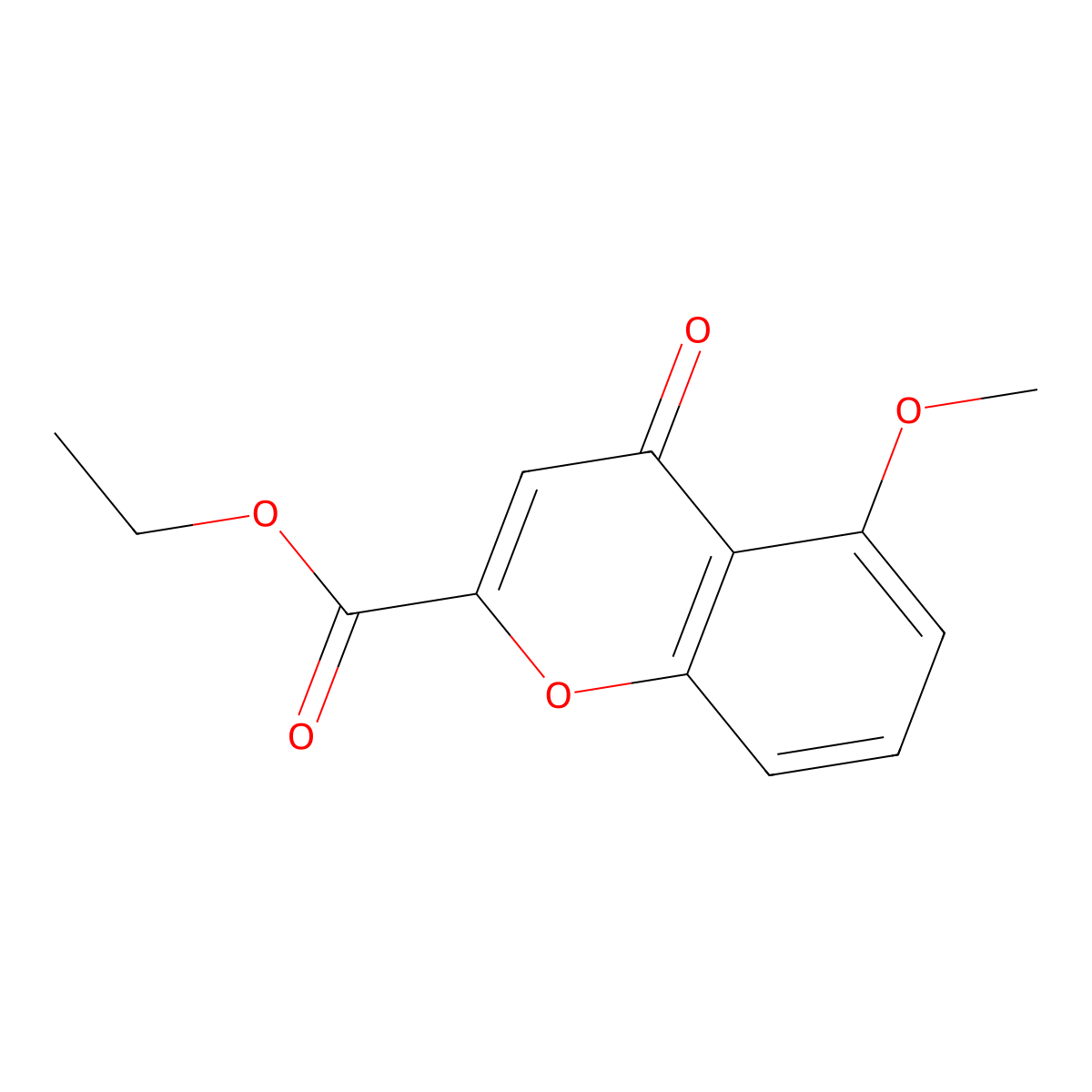 4H-1-Benzopyran-2-carboxylic acid, 5-methoxy-4-oxo-, ethyl ester molecular structure, CAS 5527-76-4