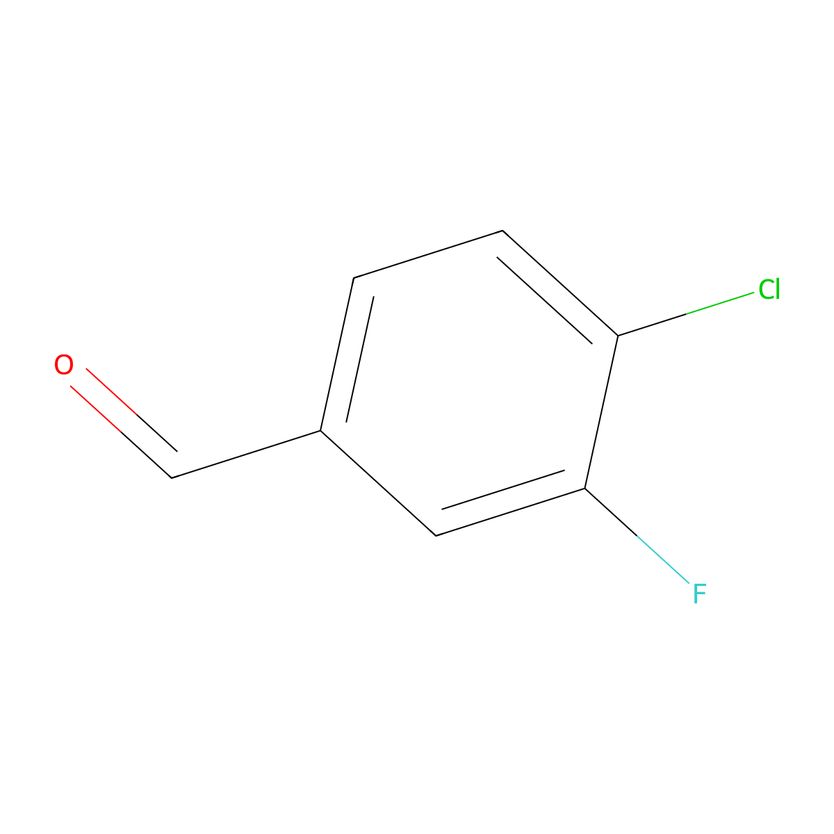 4-Chloro-3-Fluorobenzaldehyde molecular structure, CAS 5527-95-7