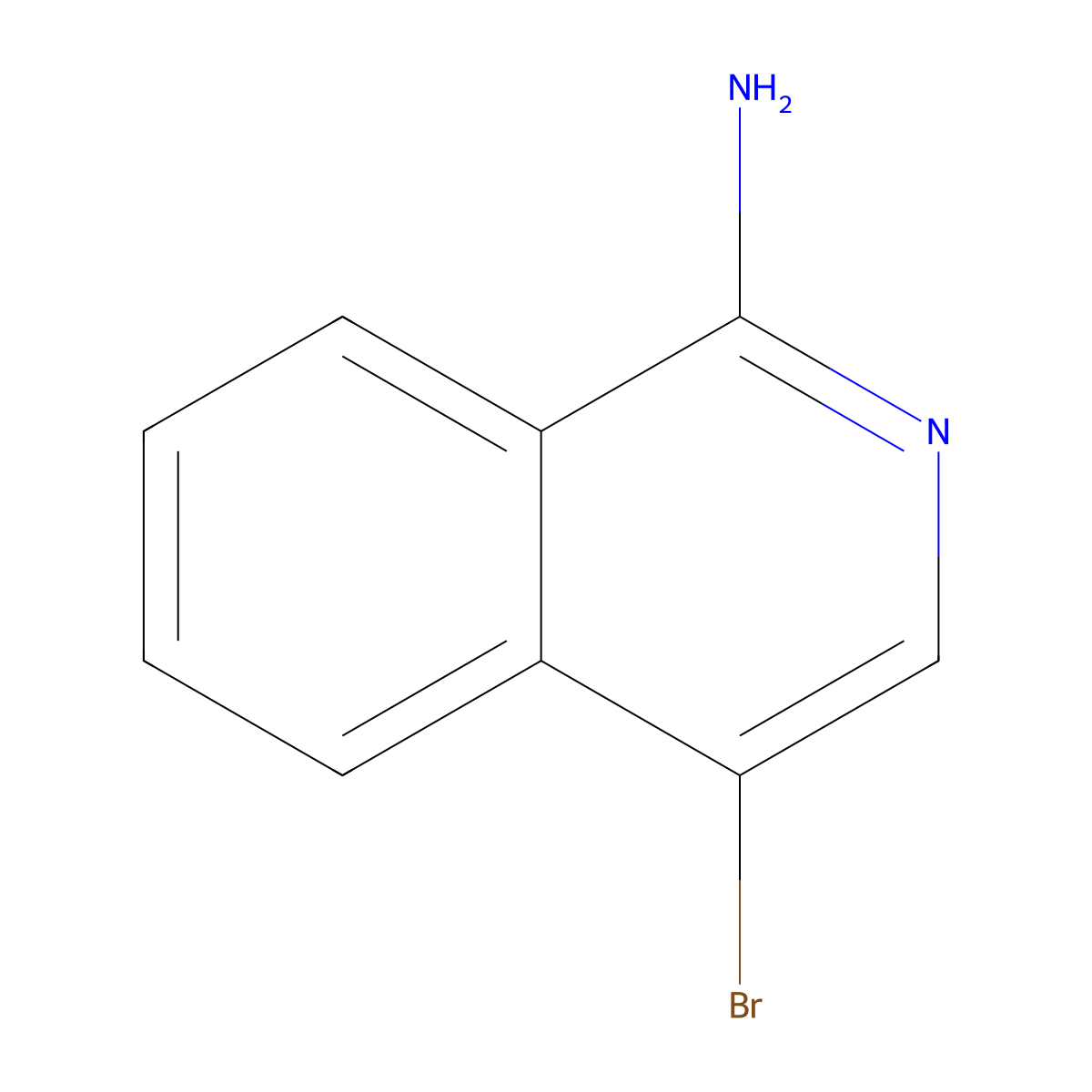 4-Bromo-1-isoquinolinamine molecular structure, CAS 55270-27-4