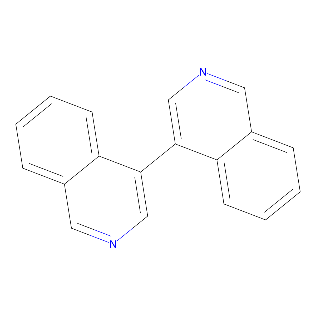 4,4'-Biisoquinoline molecular structure, CAS 55270-29-6