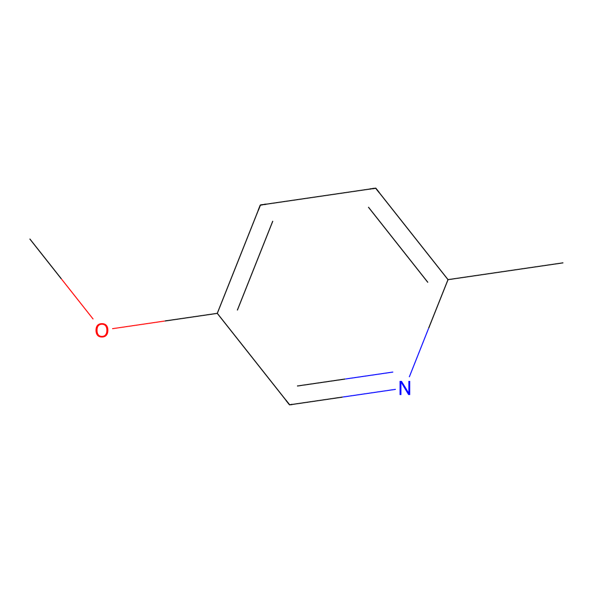 5-Methoxy-2-methylpyridine molecular structure, CAS 55270-47-8