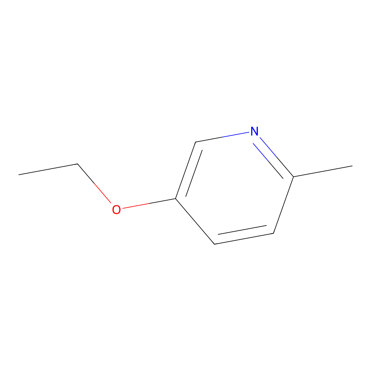 5-Ethoxy-2-methylpyridine molecular structure, CAS 55270-48-9