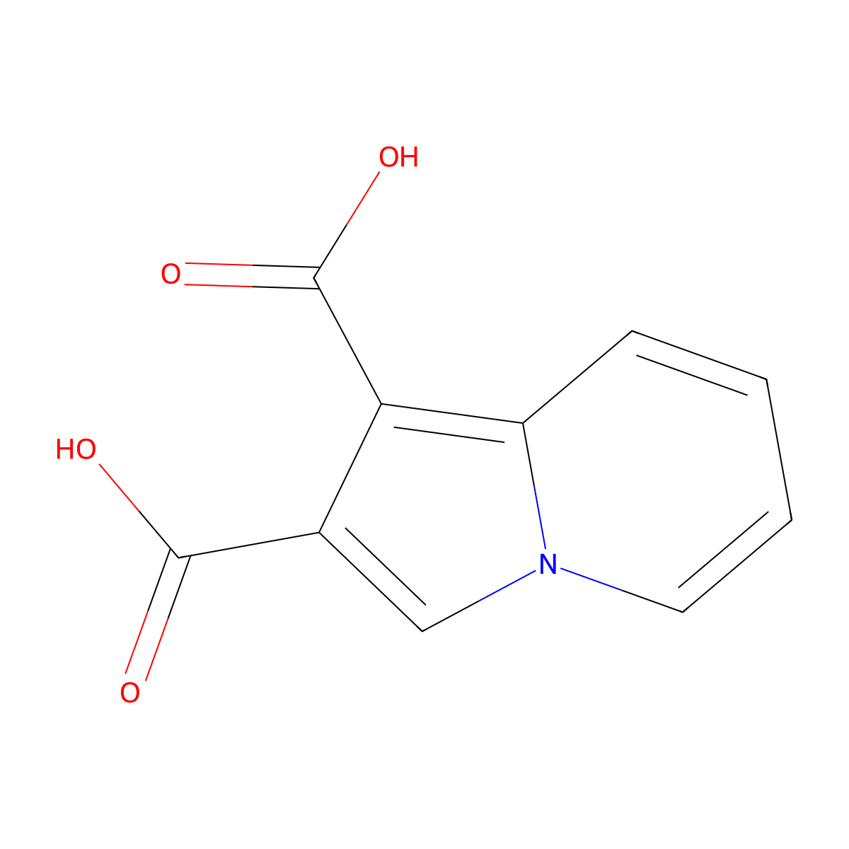 1,2-Indolizinedicarboxylic acid molecular structure, CAS 55270-53-6