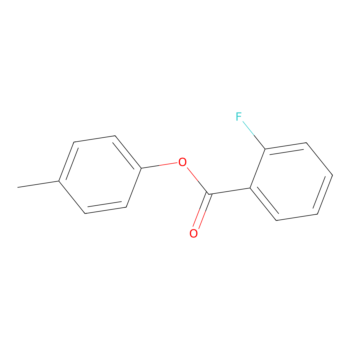 4-Methylphenyl 2-fluorobenzoate molecular structure, CAS 55270-75-2