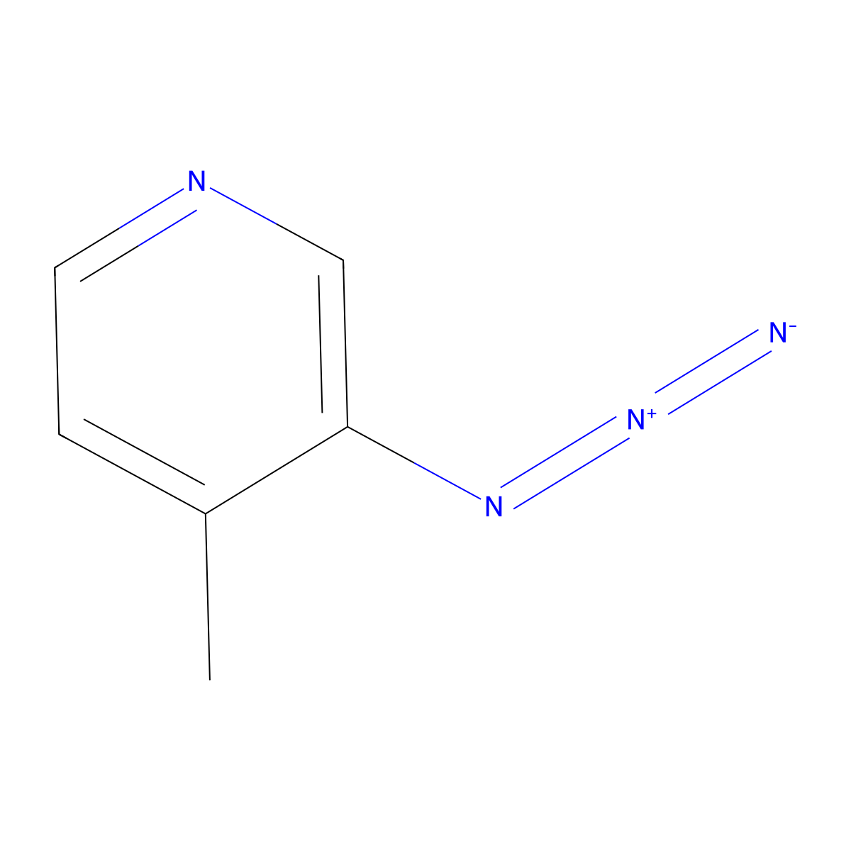 3-Azido-4-methylpyridine molecular structure, CAS 55271-22-2