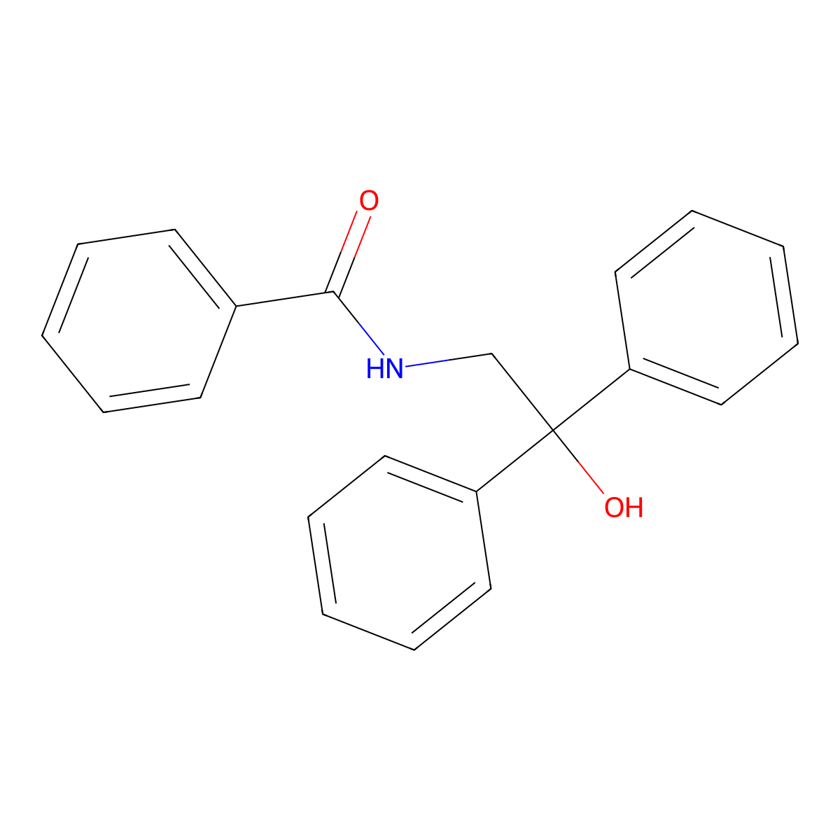 N-(2-Hydroxy-2,2-diphenylethyl)benzamide molecular structure, CAS 55275-59-7
