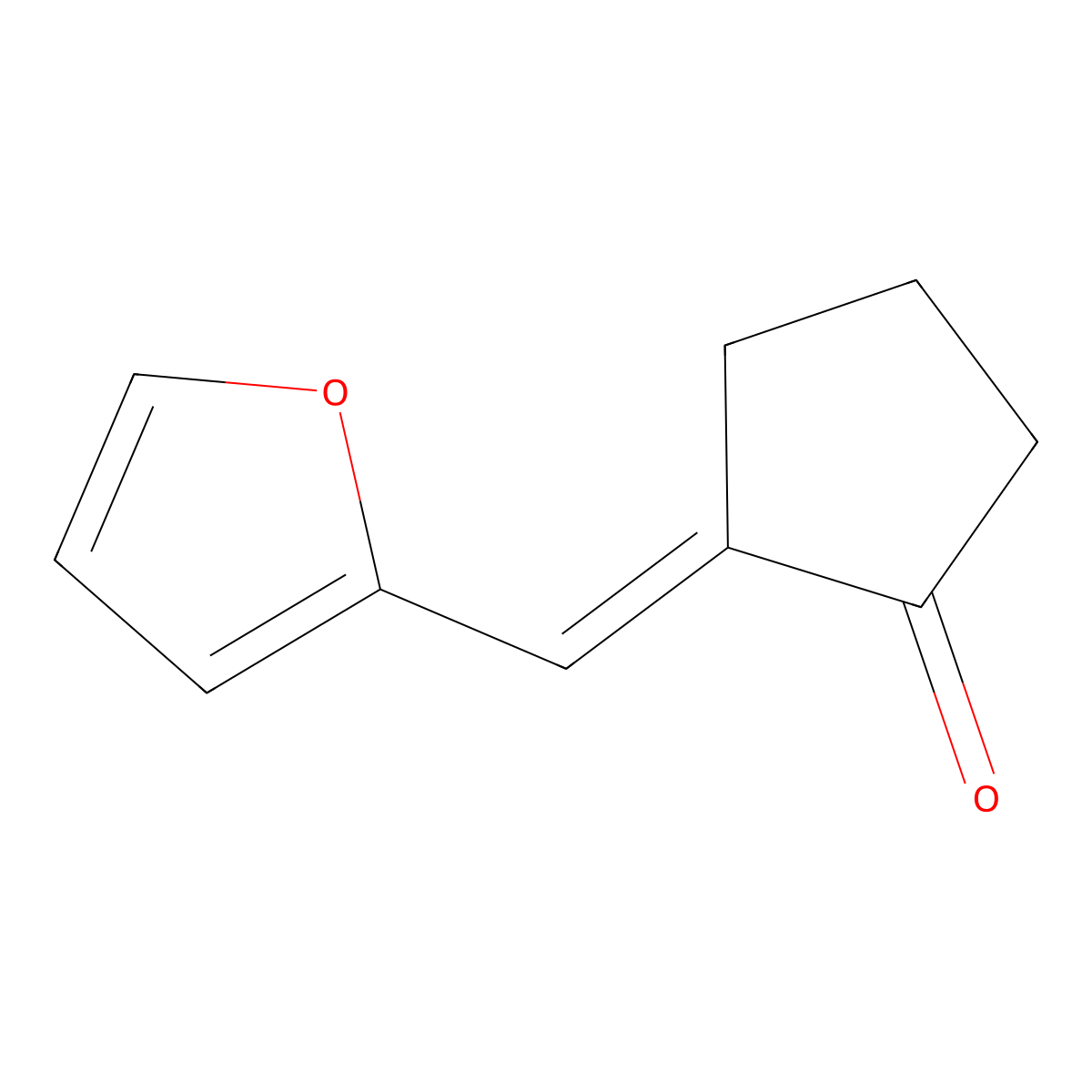 (2E)-2-(furan-2-ylmethylidene)cyclopentan-1-one molecular structure, CAS 55275-75-7
