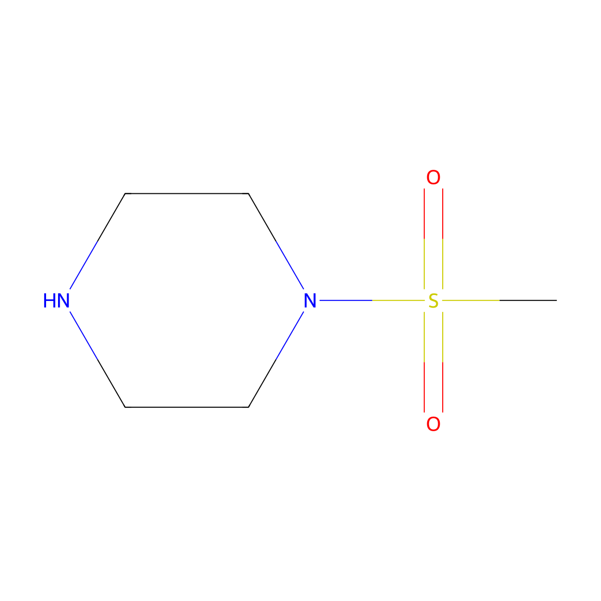 1-(Methylsulfonyl)piperazine molecular structure, CAS 55276-43-2