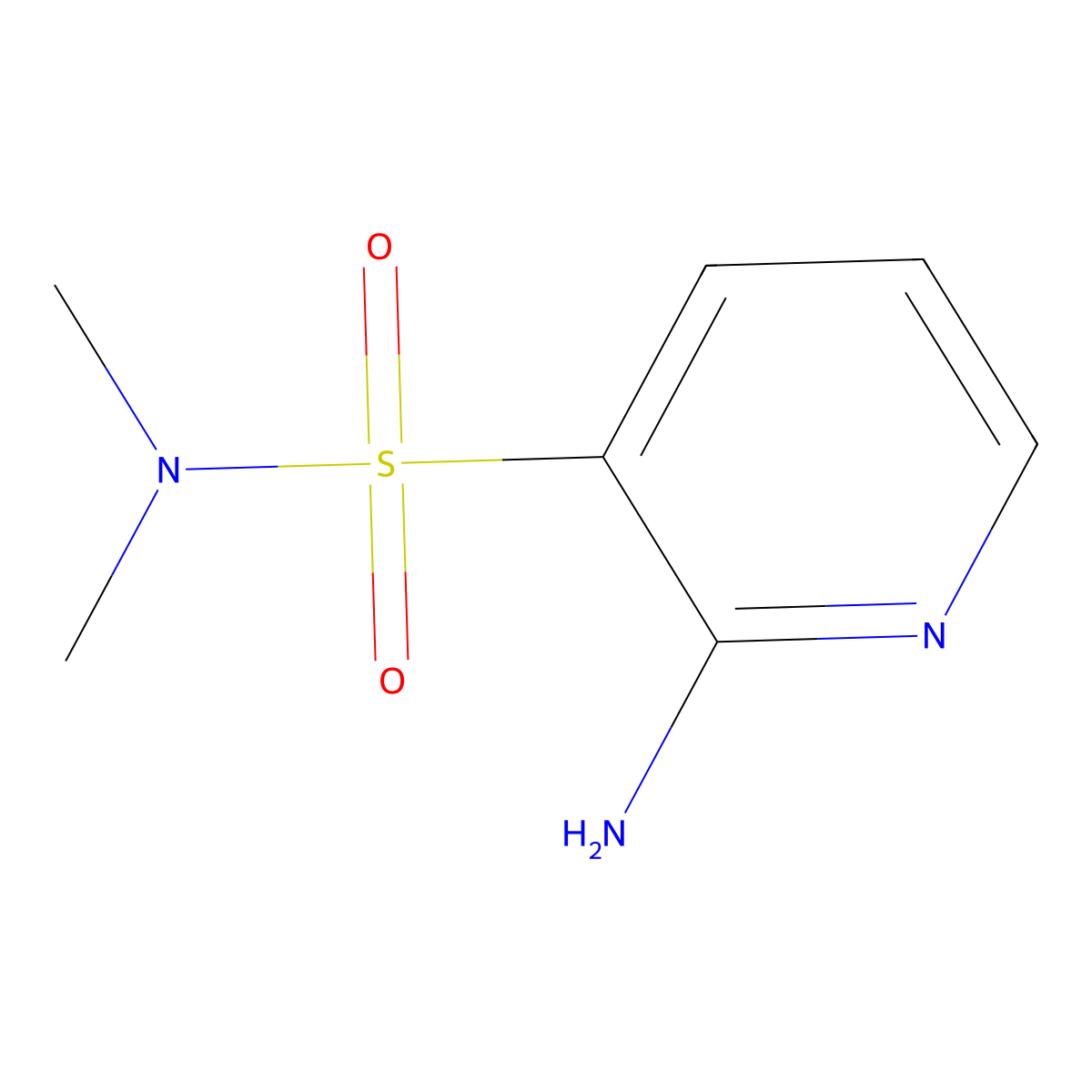 2-amino-N,N-dimethylpyridine-3-sulfonamide molecular structure, CAS 55278-37-0