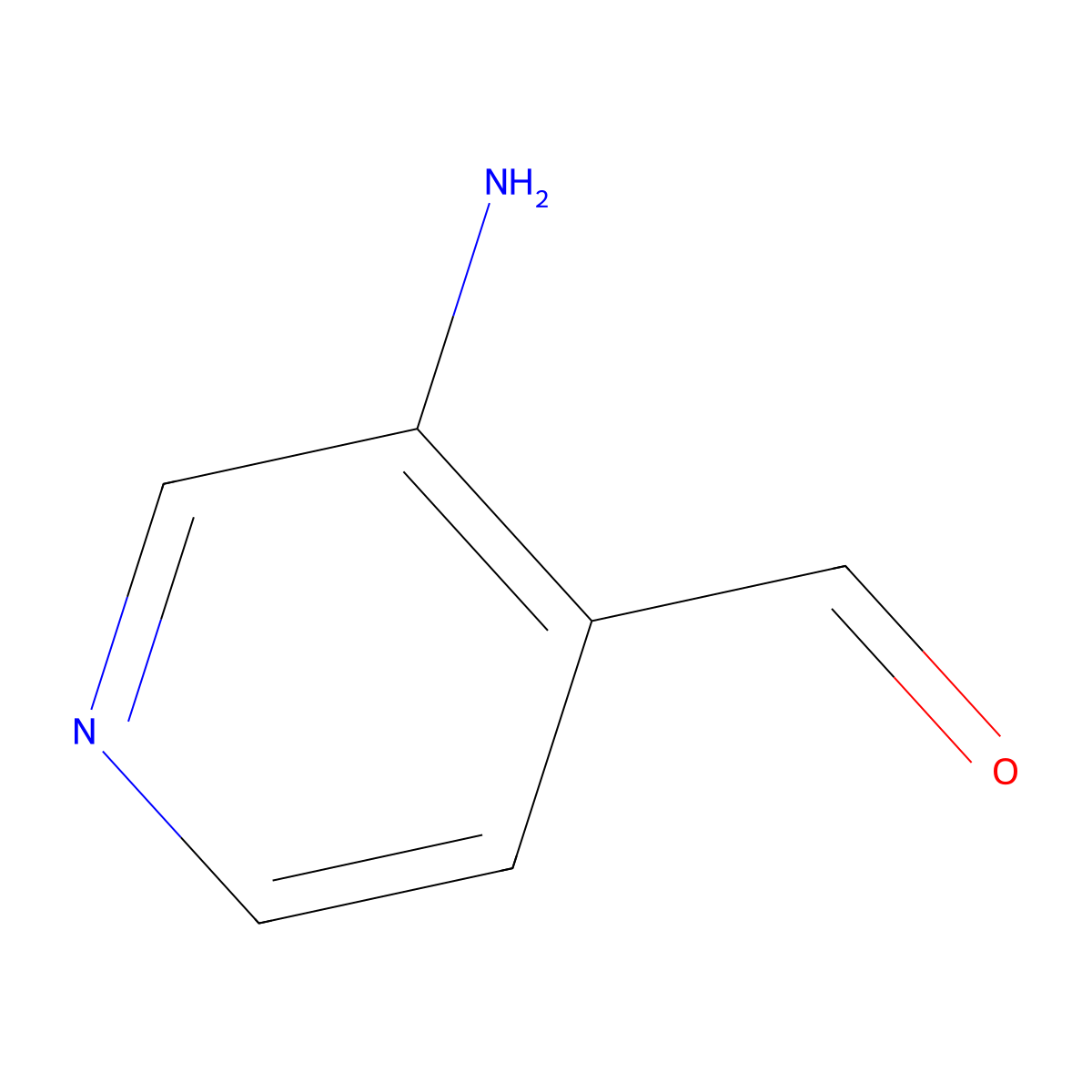 3-Aminopyridine-4-carboxaldehyde molecular structure, CAS 55279-29-3