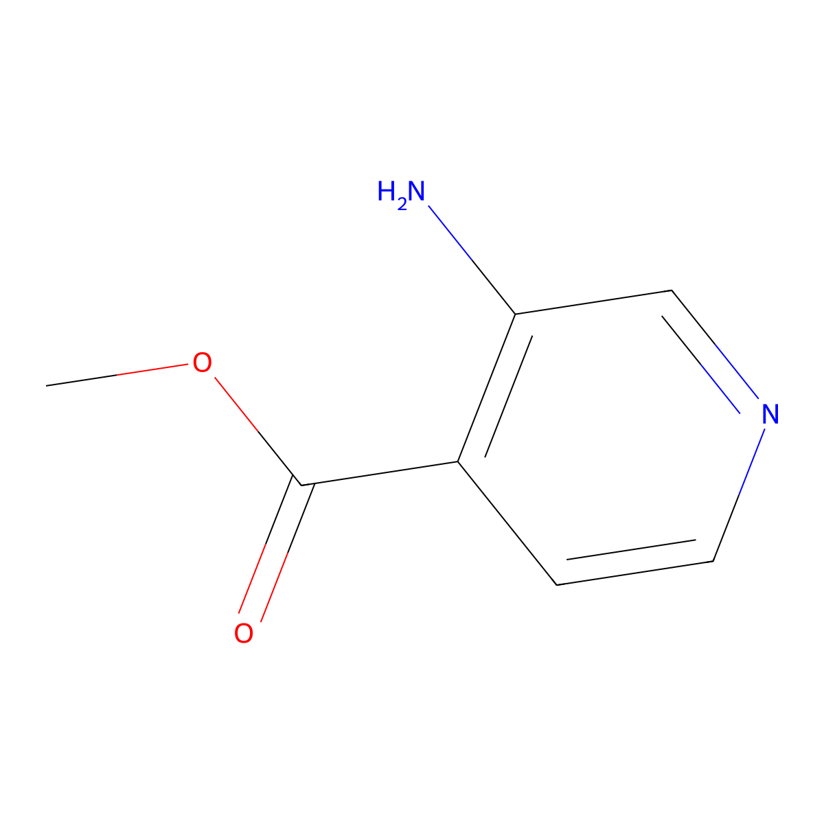 Methyl 3-aminopyridine-4-carboxylate molecular structure, CAS 55279-30-6
