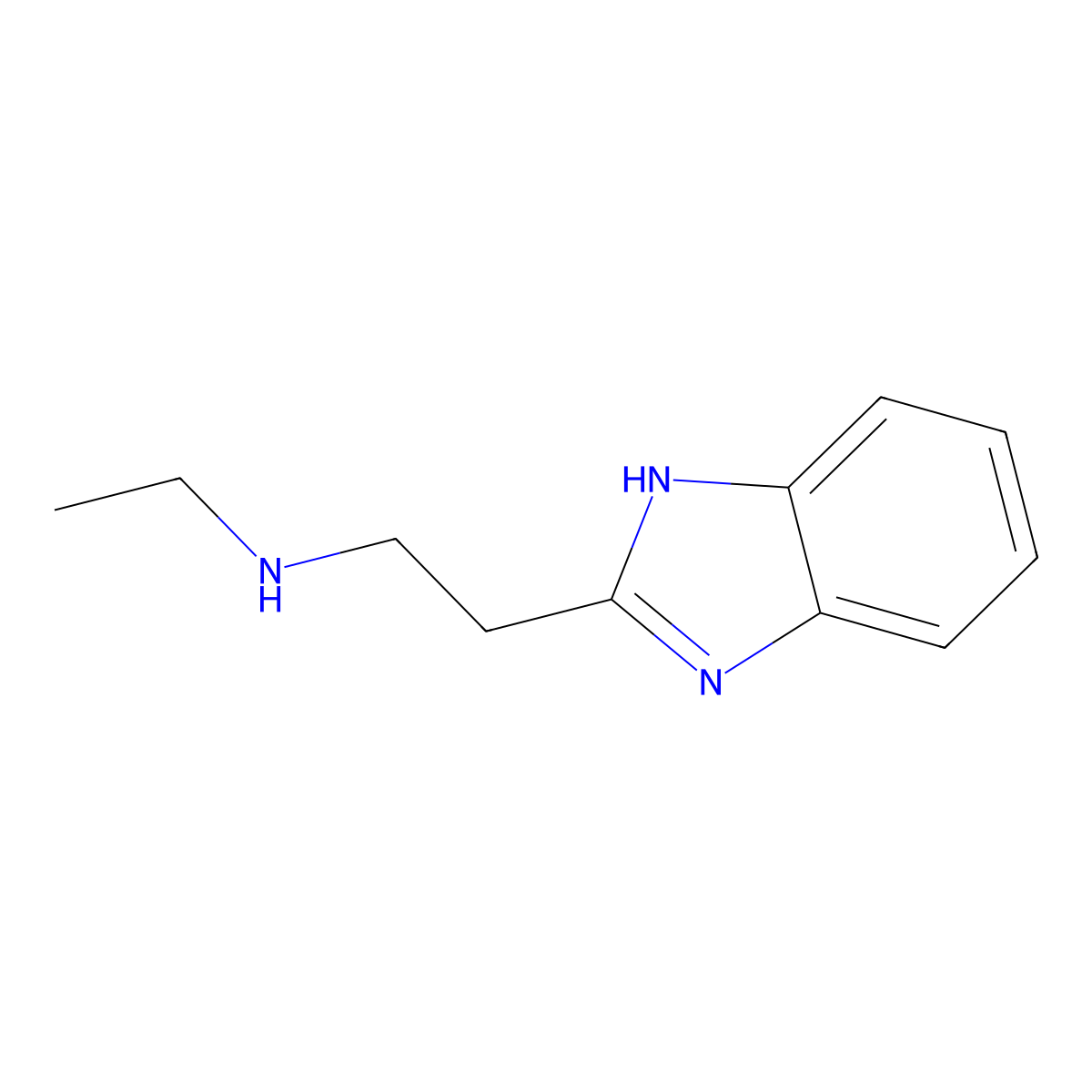 N-[2-(1H-Benzimidazol-2-YL)ethyl]-N-ethylamine molecular structure, CAS 5528-14-3