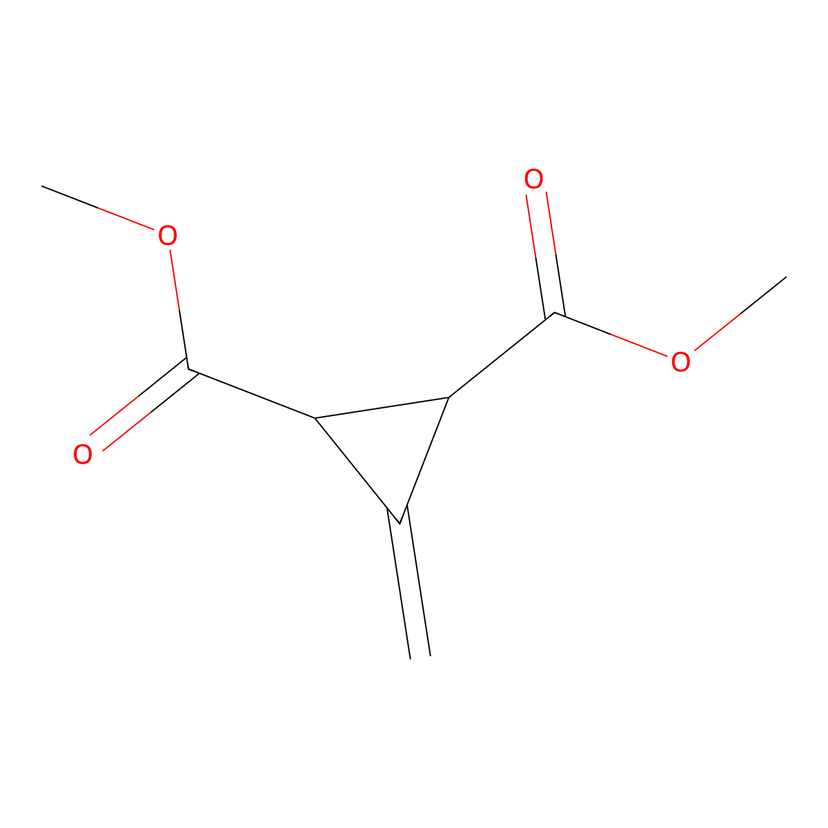 Dimethyl 3-methylidenecyclopropane-1,2-dicarboxylate molecular structure, CAS 55281-54-4