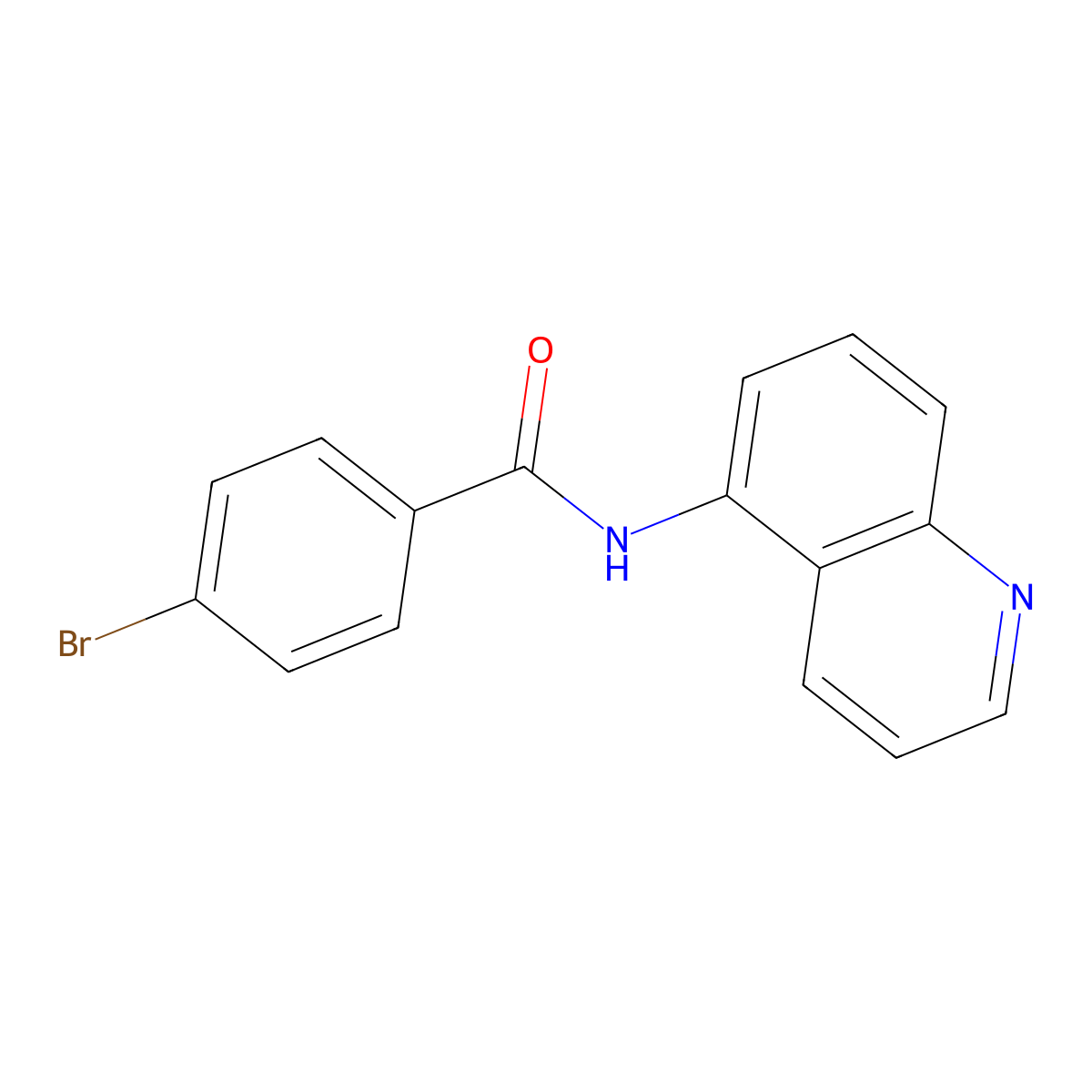 4-bromo-N-(quinolin-5-yl)benzamide molecular structure, CAS 552814-33-2